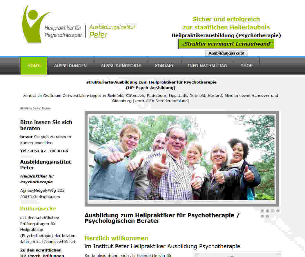 Heilpraktikerschule Peter, Bielefeld und Bad Zwischenahn